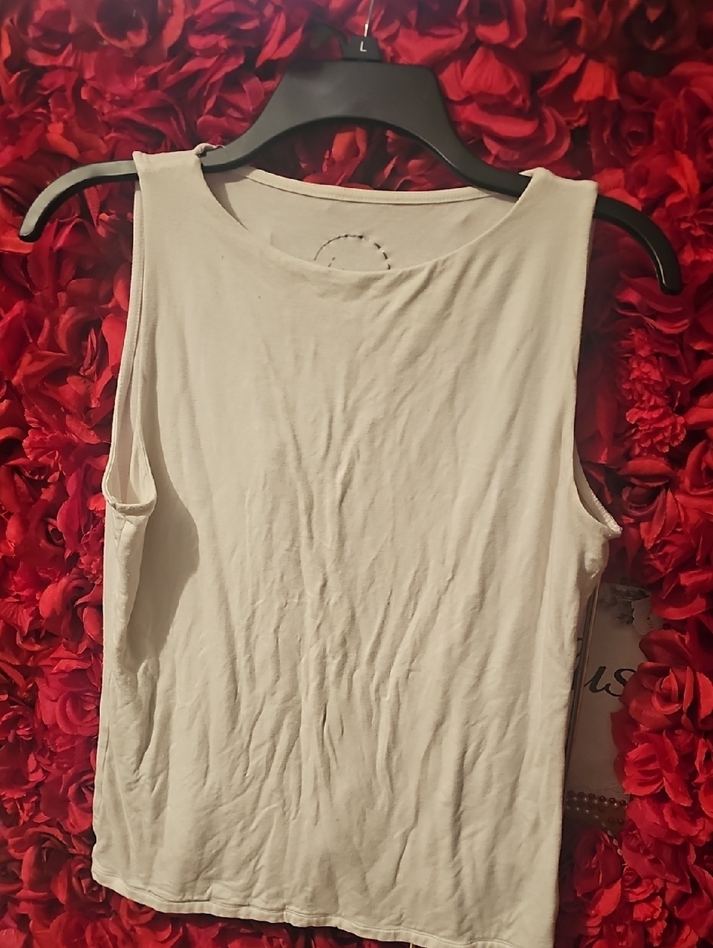 INC International Concepts Women's White Sleeveless Tank Top Size Large